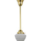 Meyda Lighting Revival 7" Polished Brass Schoolhouse Pendant Light With White Opal Emma Globe Shade Glass