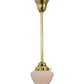 Meyda Lighting Revival 7" Polished Brass Schoolhouse Pendant Light With White Opal Emma Globe Shade Glass