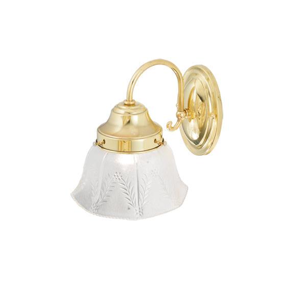 Meyda Lighting Revival 7" Polished Brass Summer Wheat Wall Sconce With Clear Shade Glass
