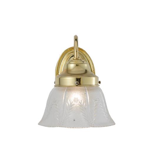 Meyda Lighting Revival 7" Polished Brass Summer Wheat Wall Sconce With Clear Shade Glass