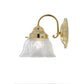 Meyda Lighting Revival 7" Polished Brass Summer Wheat Wall Sconce With Clear Shade Glass