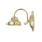 Meyda Lighting Revival 7" Polished Brass Summer Wheat Wall Sconce With Clear Shade Glass