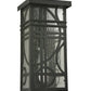 Meyda Lighting Revival 7" Textured Black Deco Wall Sconce With Clear Seeded Shade Glass