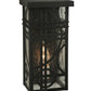 Meyda Lighting Revival 7" Textured Black Deco Wall Sconce With Clear Seeded Shade Glass