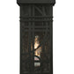 Meyda Lighting Revival 7" Textured Black Deco Wall Sconce With Clear Seeded Shade Glass