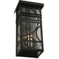 Meyda Lighting Revival 7" Textured Black Deco Wall Sconce With Clear Seeded Shade Glass