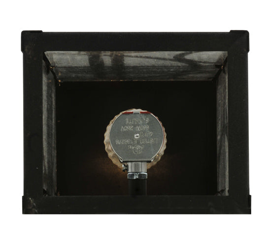 Meyda Lighting Revival 7" Textured Black Deco Wall Sconce With Clear Seeded Shade Glass