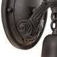 Meyda Lighting Revival 7" Wrought Iron Nautica Wall Sconce With Frosted Clear Shade Glass