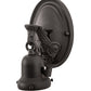 Meyda Lighting Revival 7" Wrought Iron Nautica Wall Sconce With Frosted Clear Shade Glass