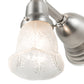 Meyda Lighting Revival 8" 2-Light Brushed Nickel Gas & Electric Wall Sconce With Clear Shade Glass