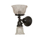Meyda Lighting Revival 8" 2-Light Craftsman Brown Gas & Electric Wall Sconce With Clear Shade Glass