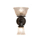 Meyda Lighting Revival 8" 2-Light Craftsman Brown Gas & Electric Wall Sconce With Clear Shade Glass