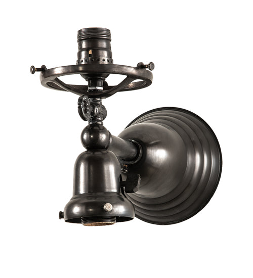 Meyda Lighting Revival 8" 2-Light Craftsman Brown Gas & Electric Wall Sconce With Clear Shade Glass