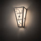 Meyda Lighting Revival 8" 2-Light Nickel Deco Wall Sconce With White Art Shade Glass