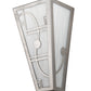 Meyda Lighting Revival 8" 2-Light Nickel Deco Wall Sconce With White Art Shade Glass