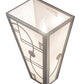 Meyda Lighting Revival 8" 2-Light Nickel Deco Wall Sconce With White Art Shade Glass