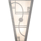 Meyda Lighting Revival 8" 2-Light Nickel Deco Wall Sconce With White Art Shade Glass