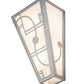 Meyda Lighting Revival 8" 2-Light Nickel Deco Wall Sconce With White Art Shade Glass