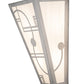 Meyda Lighting Revival 8" 2-Light Nickel Deco Wall Sconce With White Art Shade Glass