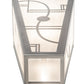 Meyda Lighting Revival 8" 2-Light Nickel Deco Wall Sconce With White Art Shade Glass