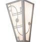 Meyda Lighting Revival 8" 2-Light Nickel Deco Wall Sconce With White Art Shade Glass
