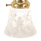Meyda Lighting Revival 8" 2-Light Polished Brass Gas & Electric Wall Sconce With Clear Shade Glass