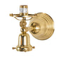 Meyda Lighting Revival 8" 2-Light Polished Brass Gas & Electric Wall Sconce With Clear Shade Glass
