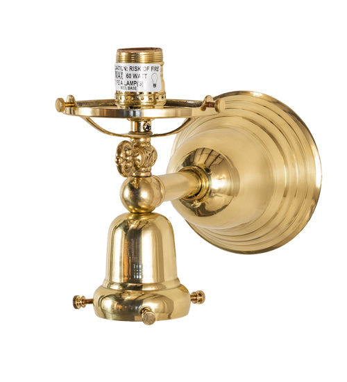 Meyda Lighting Revival 8" 2-Light Polished Brass Gas & Electric Wall Sconce With Clear Shade Glass