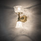 Meyda Lighting Revival 8" 2-Light Polished Brass Gas & Electric Wall Sconce With Clear Shade Glass