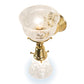 Meyda Lighting Revival 8" 2-Light Polished Brass Gas & Electric Wall Sconce With Clear Shade Glass