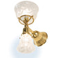 Meyda Lighting Revival 8" 2-Light Polished Brass Gas & Electric Wall Sconce With Clear Shade Glass