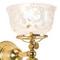 Meyda Lighting Revival 8" 2-Light Polished Brass Gas & Electric Wall Sconce With Clear Shade Glass