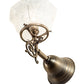 Meyda Lighting Revival 8" Antique Brass Gas & Electric Wall Sconce With Clear Shade Glass