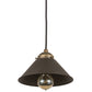 Meyda Lighting Revival 8" Antique Brass & Oil Rubbed Bronze Chic Mini Pendant Light