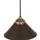 Meyda Lighting Revival 8" Antique Brass & Oil Rubbed Bronze Chic Mini Pendant Light