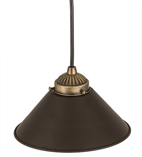 Meyda Lighting Revival 8" Antique Brass & Oil Rubbed Bronze Chic Mini Pendant Light