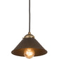 Meyda Lighting Revival 8" Antique Brass & Oil Rubbed Bronze Chic Mini Pendant Light