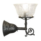 Meyda Lighting Revival 8" Antique Pewter Gas & Electric Wall Sconce With Clear Textured Shade Glass