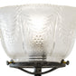 Meyda Lighting Revival 8" Antique Pewter Gas & Electric Wall Sconce With Clear Textured Shade Glass