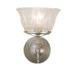Meyda Lighting Revival 8" Brushed Nickel Gas & Electric Wall Sconce With Clear Shade Glass