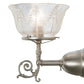 Meyda Lighting Revival 8" Brushed Nickel Gas & Electric Wall Sconce With Clear Shade Glass