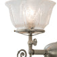 Meyda Lighting Revival 8" Brushed Nickel Gas & Electric Wall Sconce With Clear Shade Glass