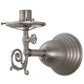 Meyda Lighting Revival 8" Brushed Nickel Gas & Electric Wall Sconce With Clear Shade Glass