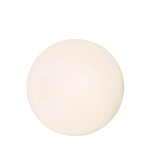 Meyda Lighting Revival 8" Brushed Nickel Schoolhouse Flush Mount Light With White Globe Shade Glass