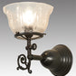 Meyda Lighting Revival 8" Craftsman Brown Gas & Electric Wall Sconce With Clear Shade Glass