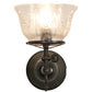Meyda Lighting Revival 8" Craftsman Brown Gas & Electric Wall Sconce With Clear Shade Glass