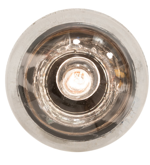 Meyda Lighting Revival 8" Craftsman Brown On Brass Schoolhouse Semi-flush Mount Light With Clear Shade Glass