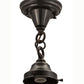 Meyda Lighting Revival 8" Craftsman Brown Schoolhouse Flush Mount Light With White Globe Shade Glass