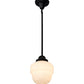 Meyda Lighting Revival 8" Craftsman Brown Schoolhouse Rochelle Mini Pendant Light With White Etched Opal Shade Glass