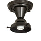 Meyda Lighting Revival 8" Craftsman Brown Schoolhouse Semi-flush Mount Light With White Shade Glass